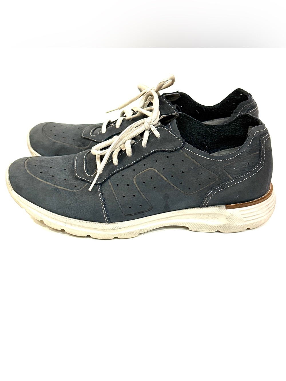 Dansko Wesley Men’s 42 US 8.5-9 Blue Gray Leather Lace Up Comfort Sneakers